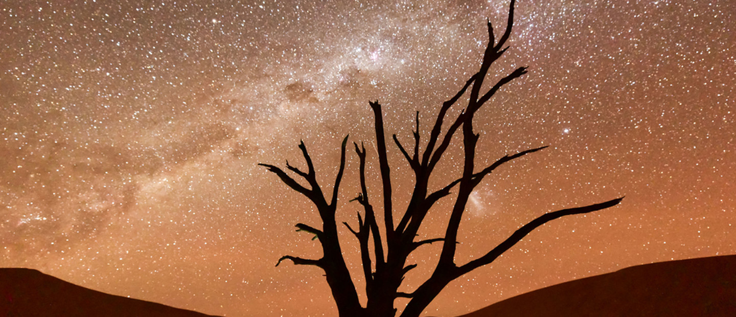 Ciel étoilé dans le désert du Namib, Namibie