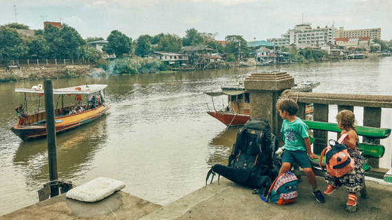 Ayuttahya en Thailande en famille