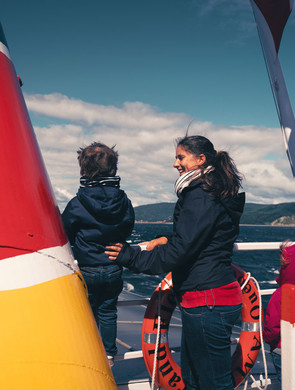 Sur un ferry local en Norvège