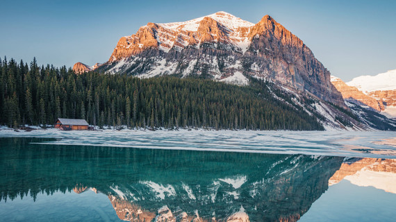 Près de Lake Louise, dans le parce de Banff au Canada
