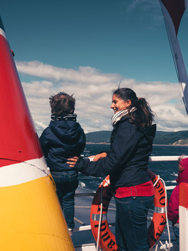 Sur un ferry local en Norvège