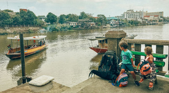 Ayuttahya en Thailande en famille