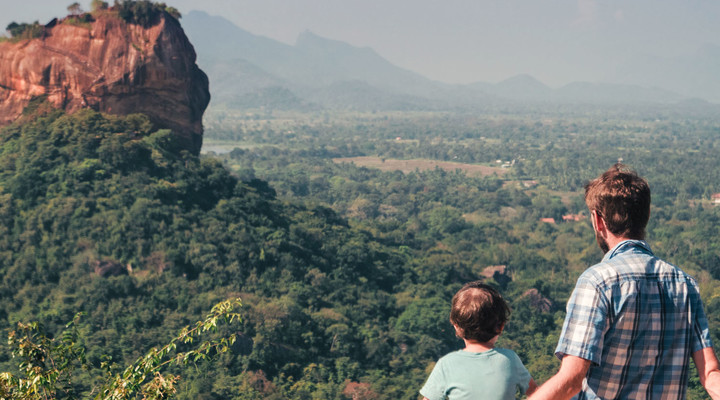 Rocher du lion en famille - Sri Lanka