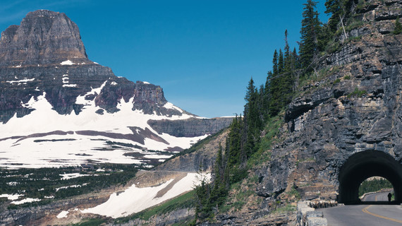 Going-to-the-sun-Road dans le parc National Glacier, aux Etats-Unis.