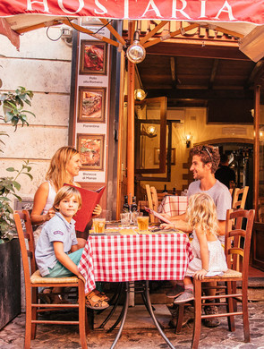 Une pause déjeuner en famille