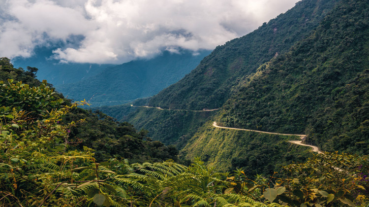 La route des Yungas en Bolivie