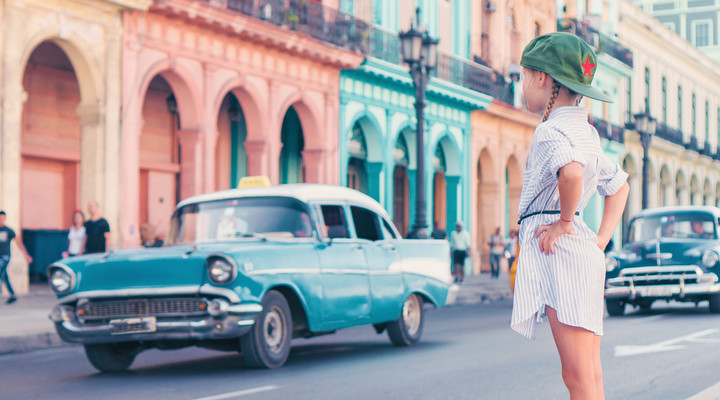 Family travellers in Cuba, Central America