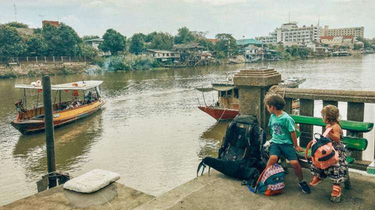 Ayuttahya en Thailande en famille