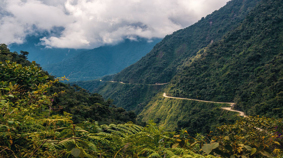 La route des Yungas en Bolivie