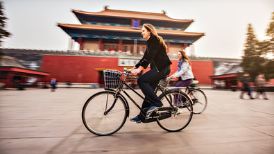 Vélo en groupe en Chine