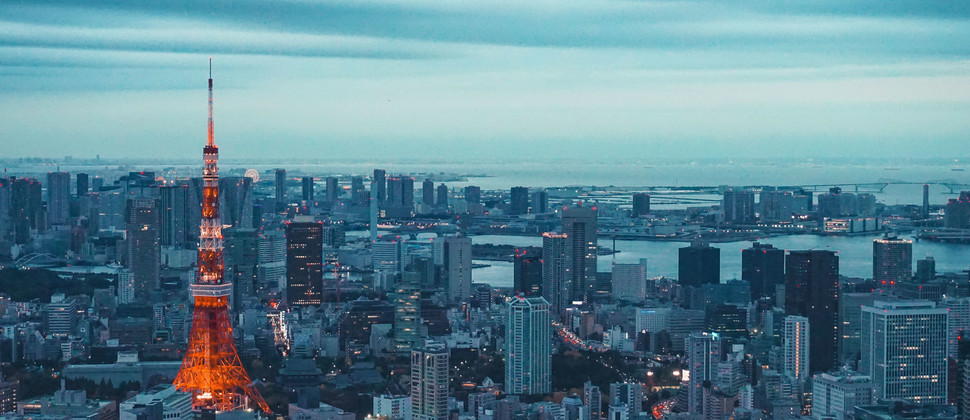Vue panoramique de Tokyo avec la Tokyo Tower