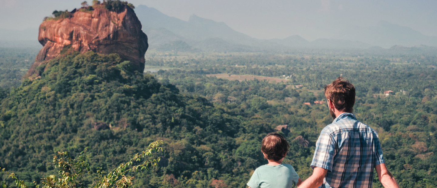 Rocher du lion en famille - Sri Lanka