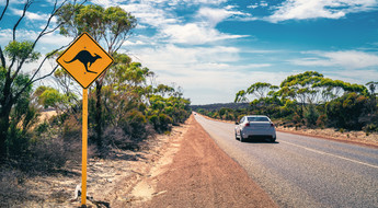 Straße in Flinders Ranges bei Perth in Australien